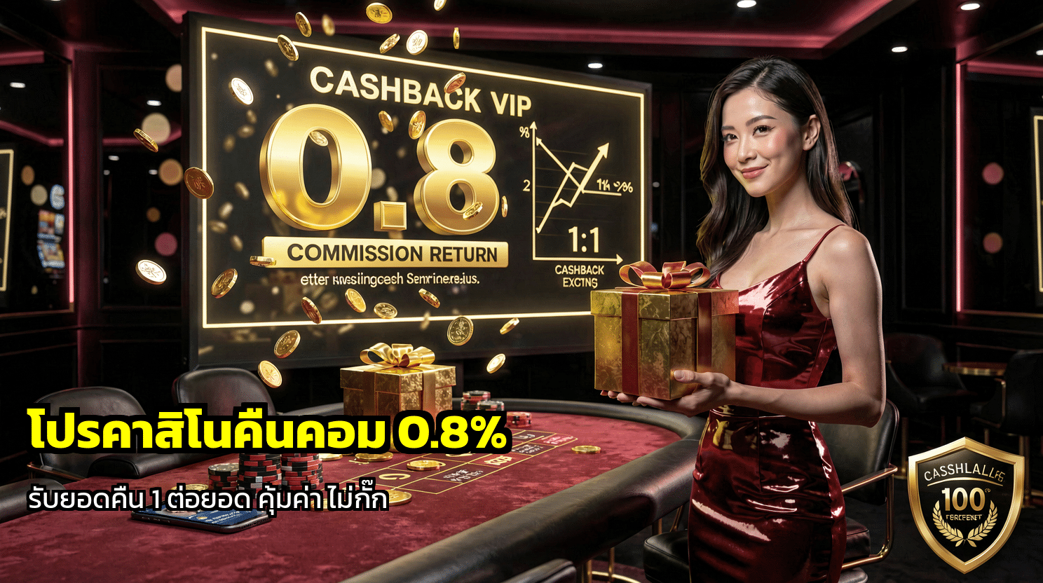 โปรคาสิโนคืนคอม 0.8%